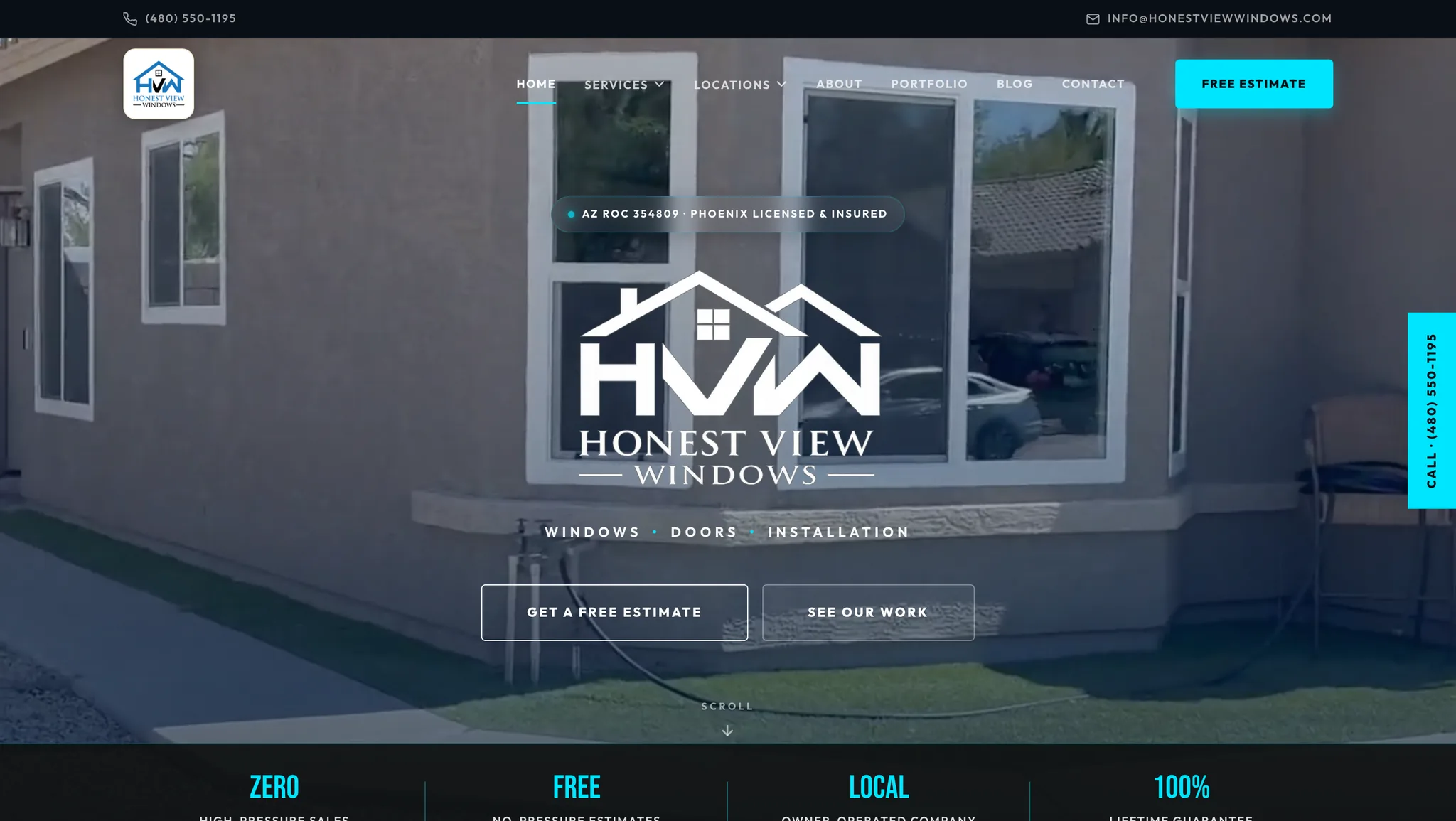 Honest View Windows website